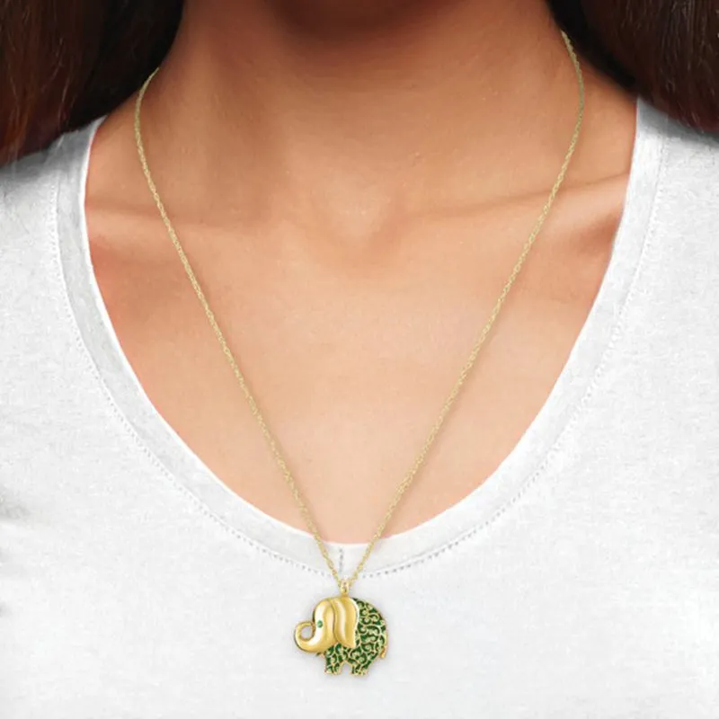 18K Gold Pendant Necklace With Animal Design