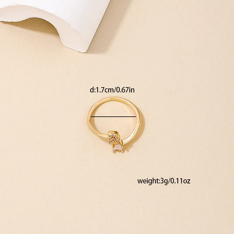 26-Letter Design Copper Ring - Vienna Verve Collection