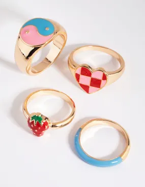 90s Yin & Yang Ring Pack