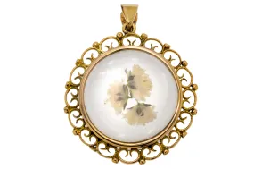 Antique 15ct Gold Pressed Flower Locket