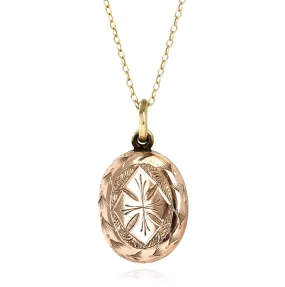 Antique Victorian 9ct Yellow Gold Locket Necklace