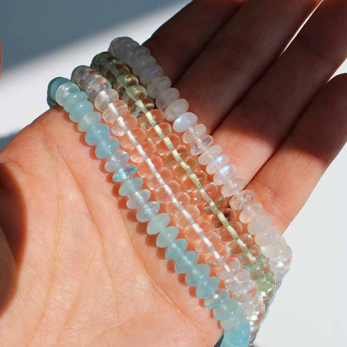 AQUAMARINE CANDY BEAD NECKLACE