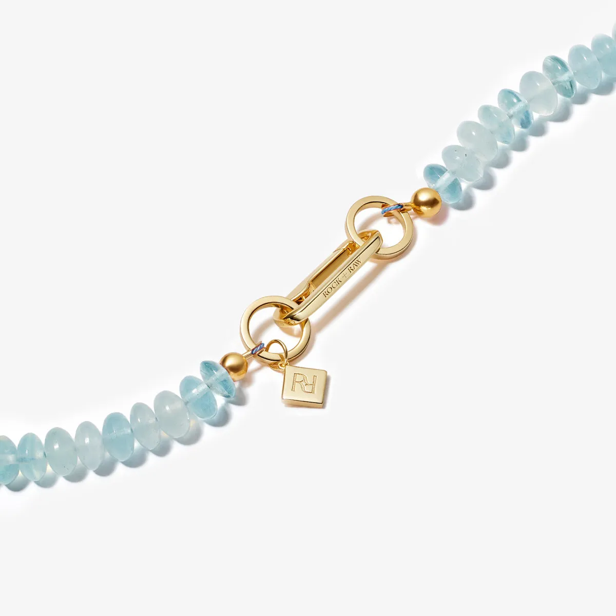 AQUAMARINE CANDY BEAD NECKLACE