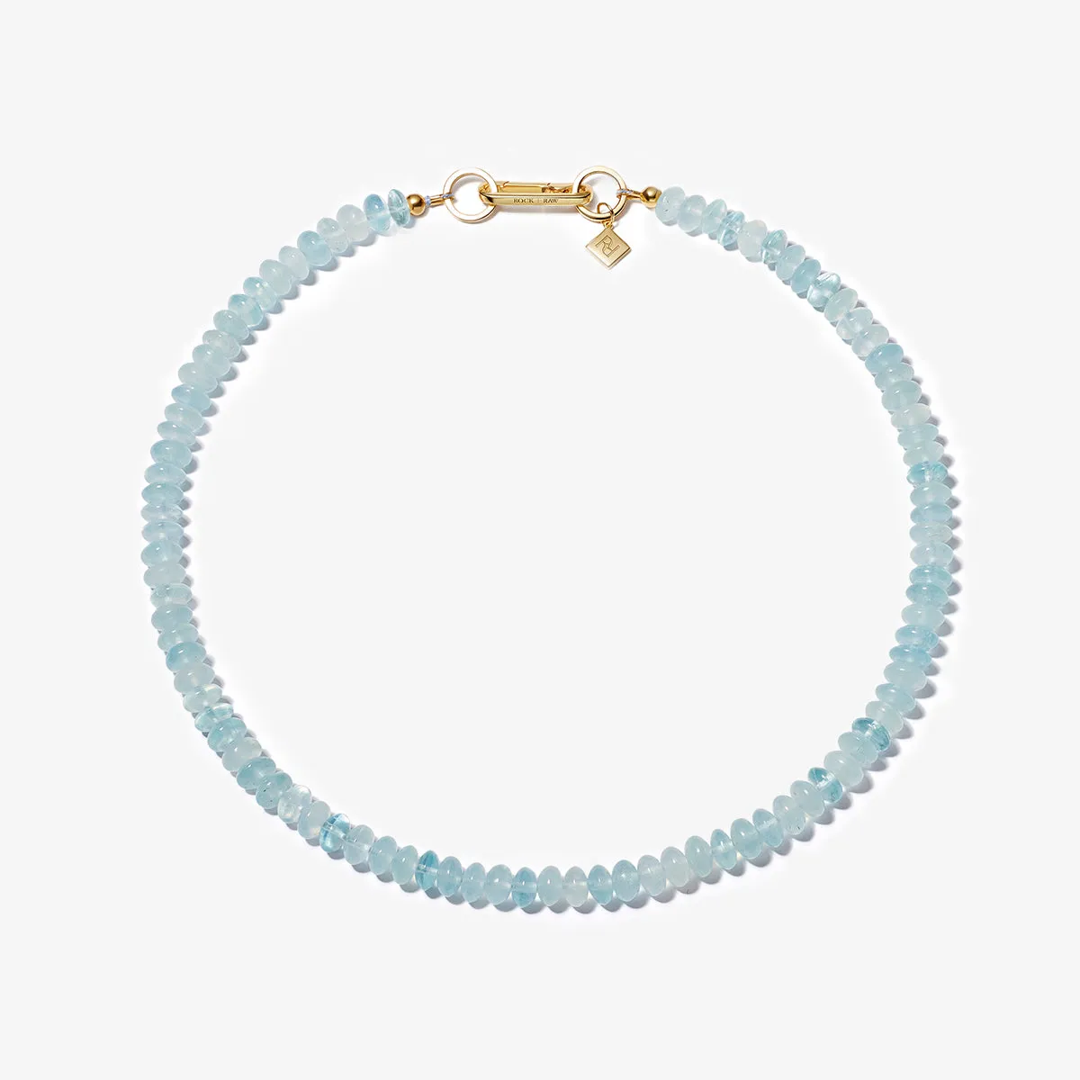 AQUAMARINE CANDY BEAD NECKLACE