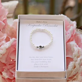 Baby's First Bracelet/Bride Keepsake with Pearls