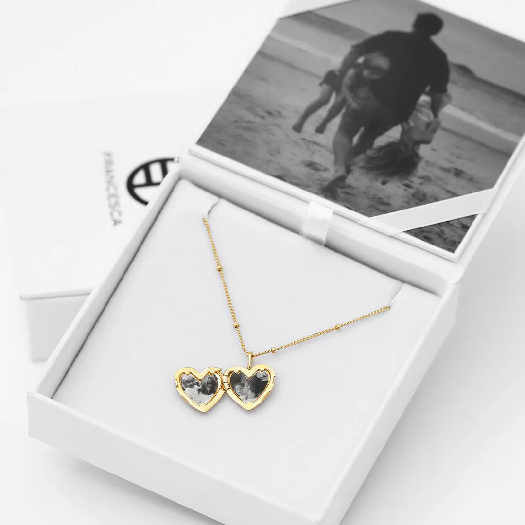 Behold Heart Photo Locket Necklace