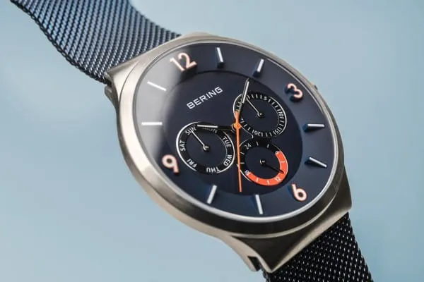 Bering 33441-307 Classic Navy Stainless Steel Mesh Strap Men Watches