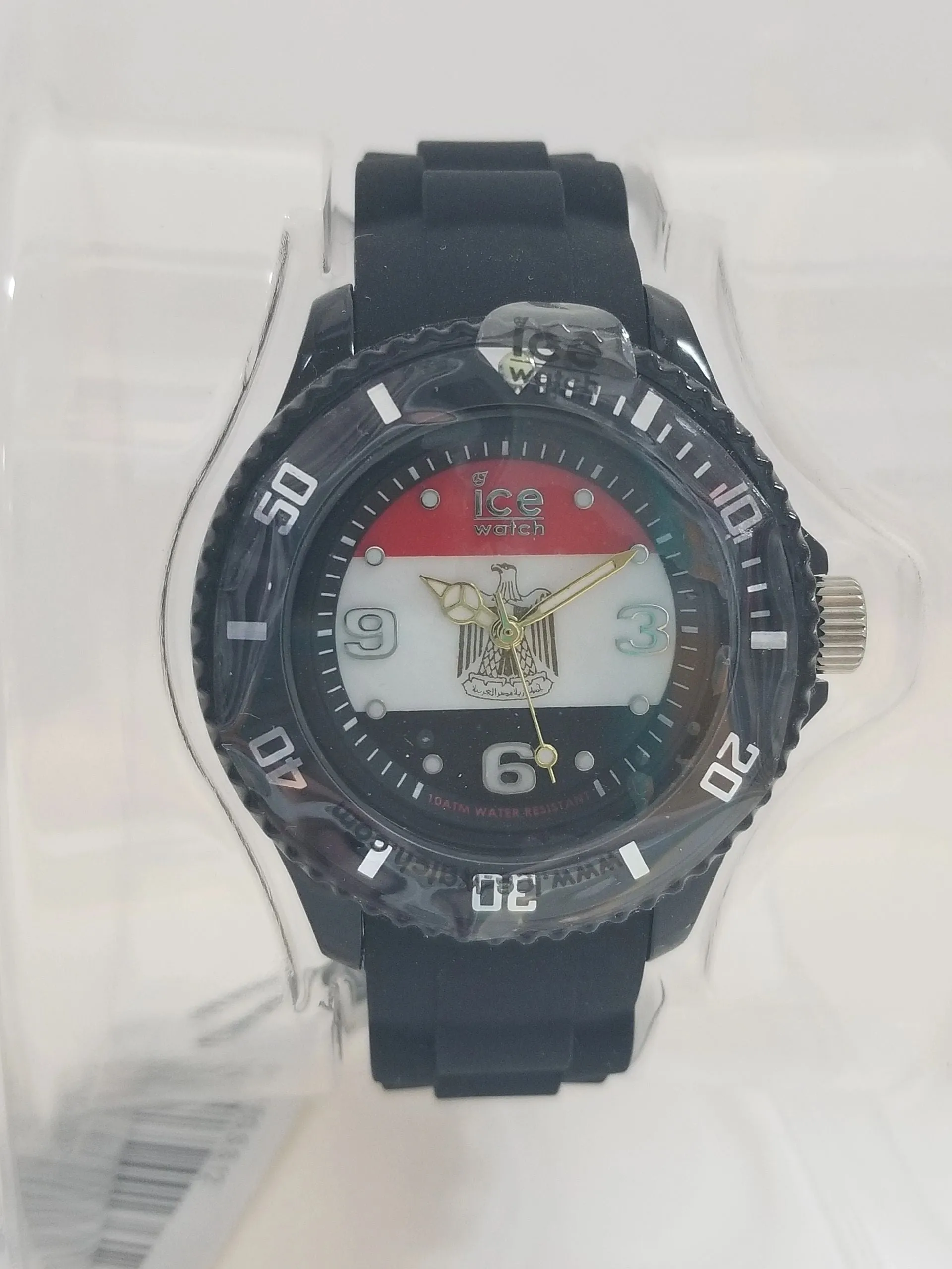 Black ICE Watch w/ Egyptian Flag Face Design