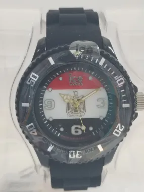 Black ICE Watch w/ Egyptian Flag Face Design