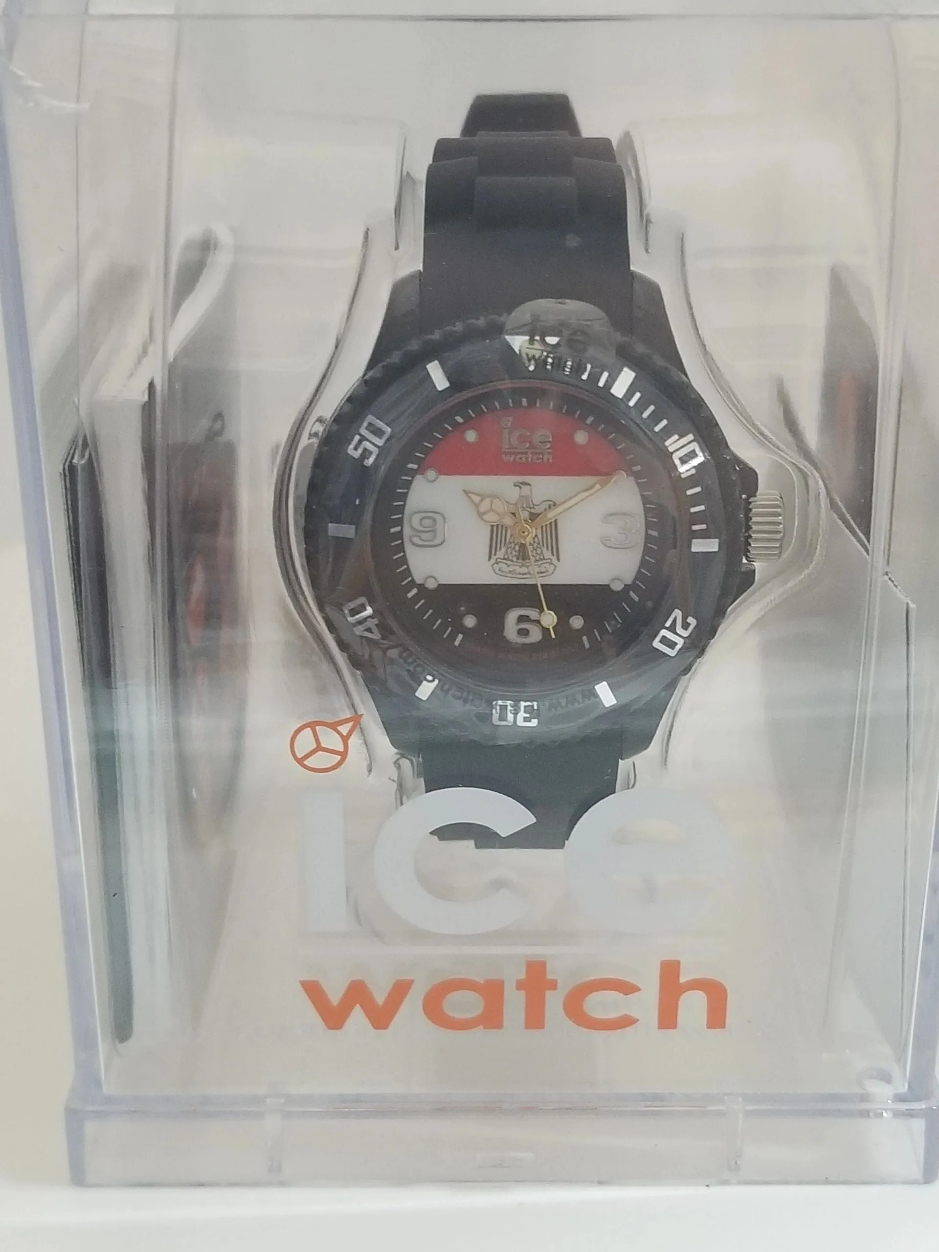 Black ICE Watch w/ Egyptian Flag Face Design