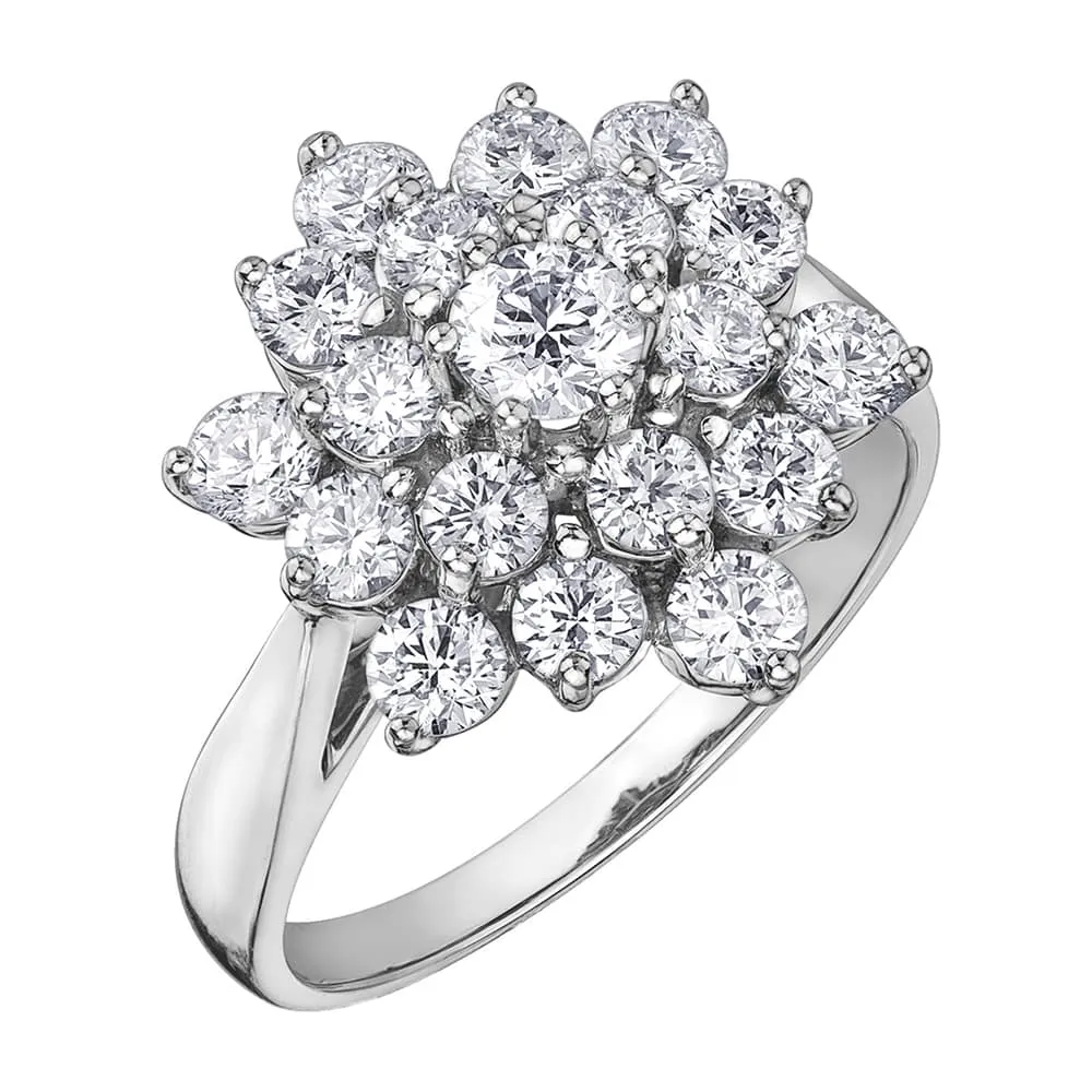 Bold & Beautiful Floral Diamond Cluster Ring