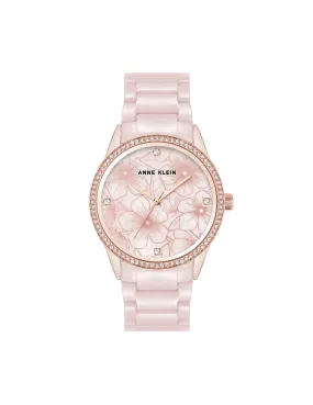 Ceramic Bracelet Floral Dial Watch