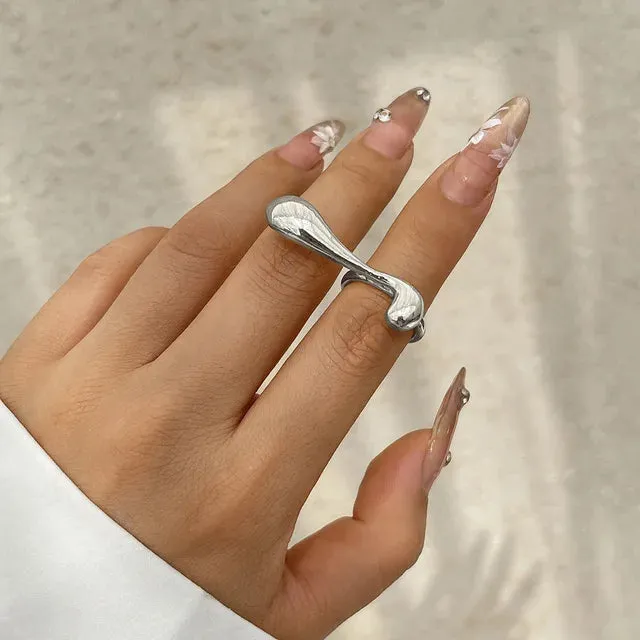 DIEZI Hip Hop Punk Irregular Metal Rings