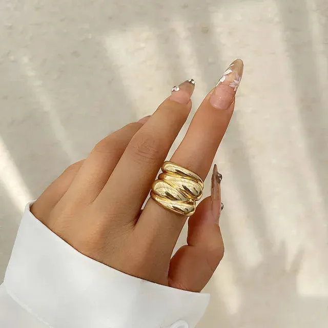 DIEZI Hip Hop Punk Irregular Metal Rings