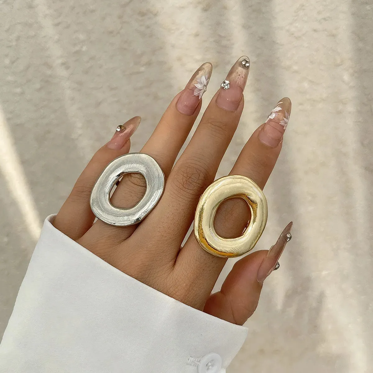 DIEZI Hip Hop Punk Irregular Metal Rings