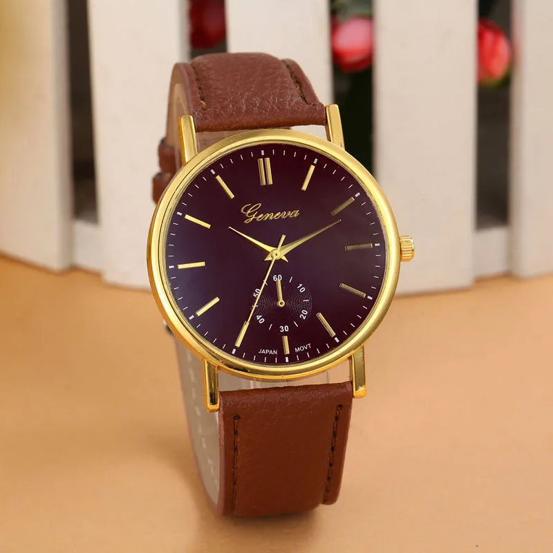 Fashion Quartz Watch Women Relogios Femininos Leather Band Analog Quartz Vogue Wrist Watch Women Watches