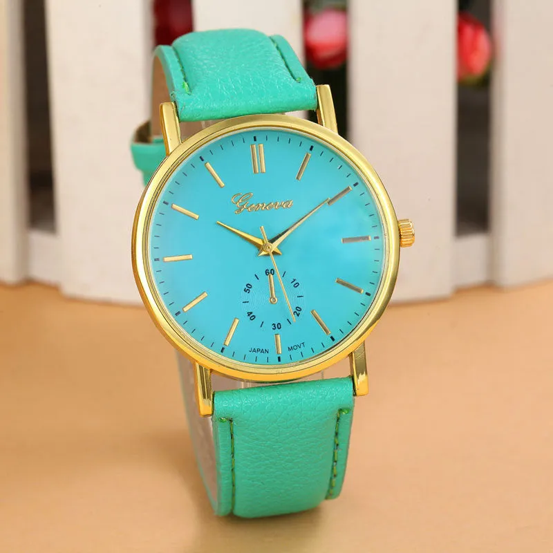 Fashion Quartz Watch Women Relogios Femininos Leather Band Analog Quartz Vogue Wrist Watch Women Watches