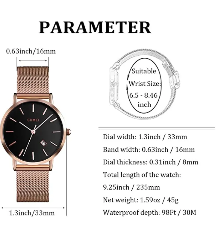 Fashion Simple Classic Analog Waterproof Unisex Watch