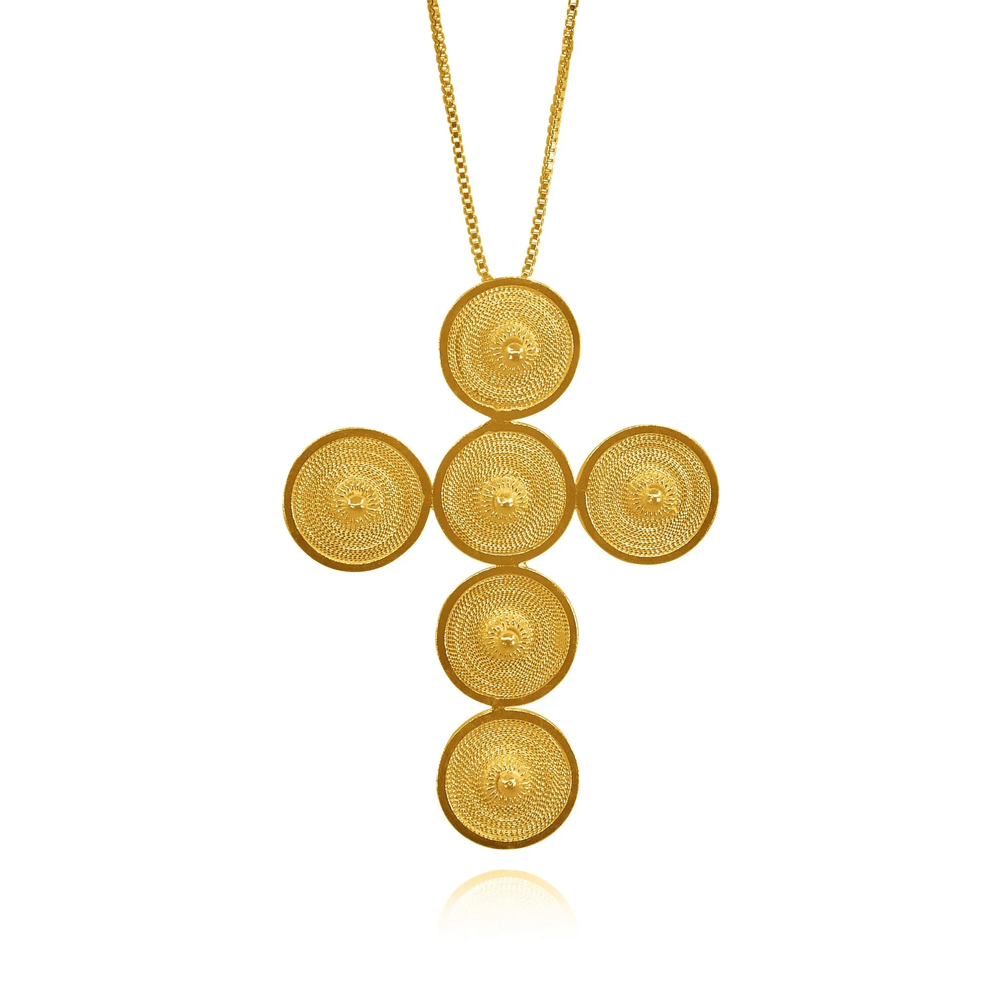 FEITH GOLD CROSS NECKLACE FILIGREE