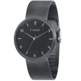 FJORD Laurens Black Mesh Watch - FJ-3027-44