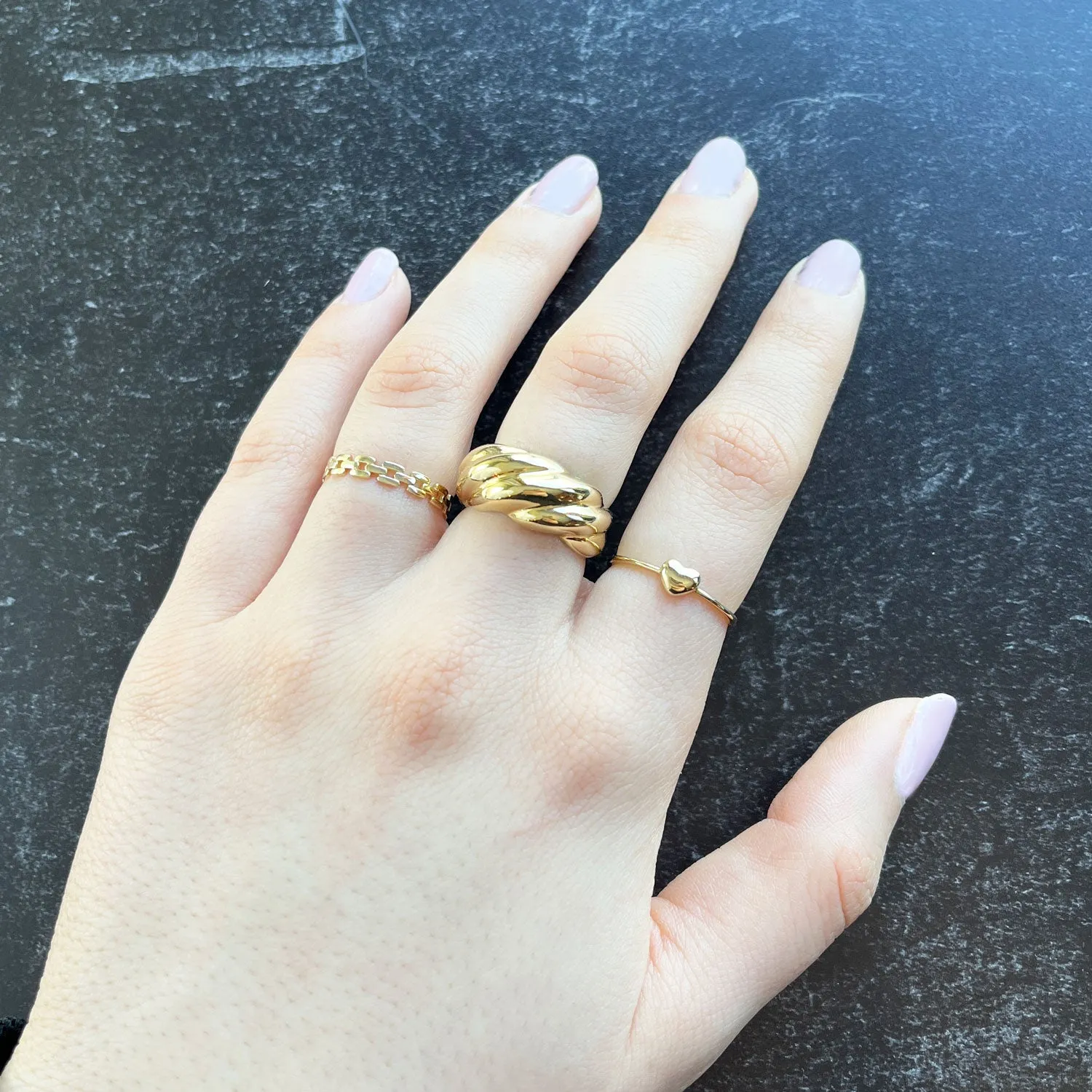 Gold Croissant Ring