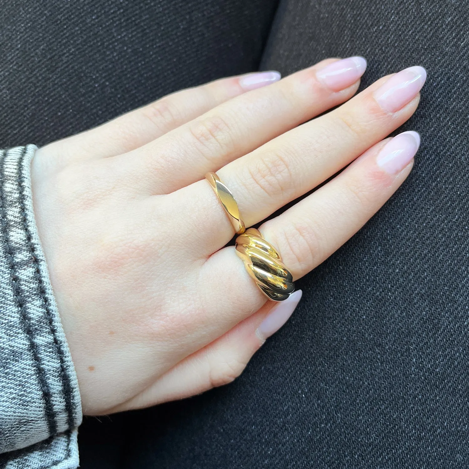 Gold Croissant Ring