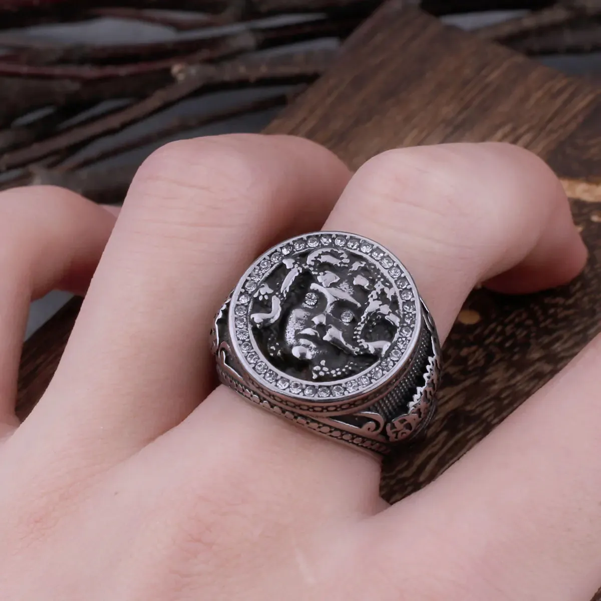 Greek Mythology Medusa Character Viking Ring