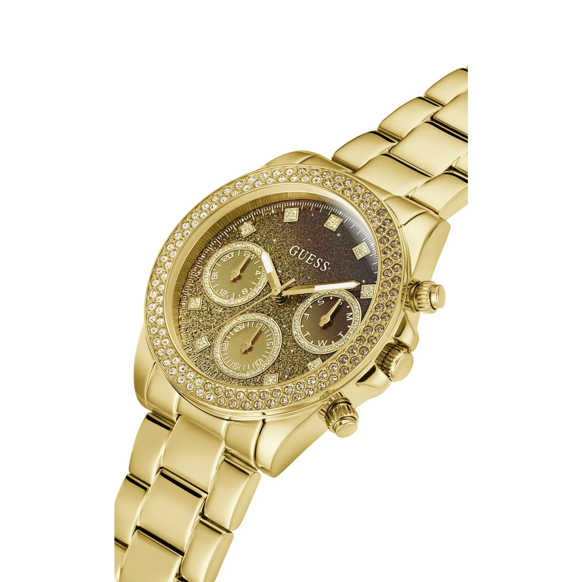 Guess Champagne Dial Analog Women Watch - GW0483L2