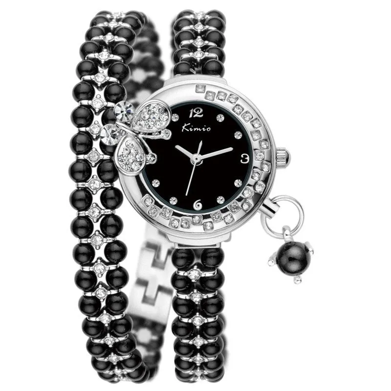 KIMIO New Luxury Women Watch Fashion Style Full Rhinestone Analog Display Quartz Watch Women's Wristwatch