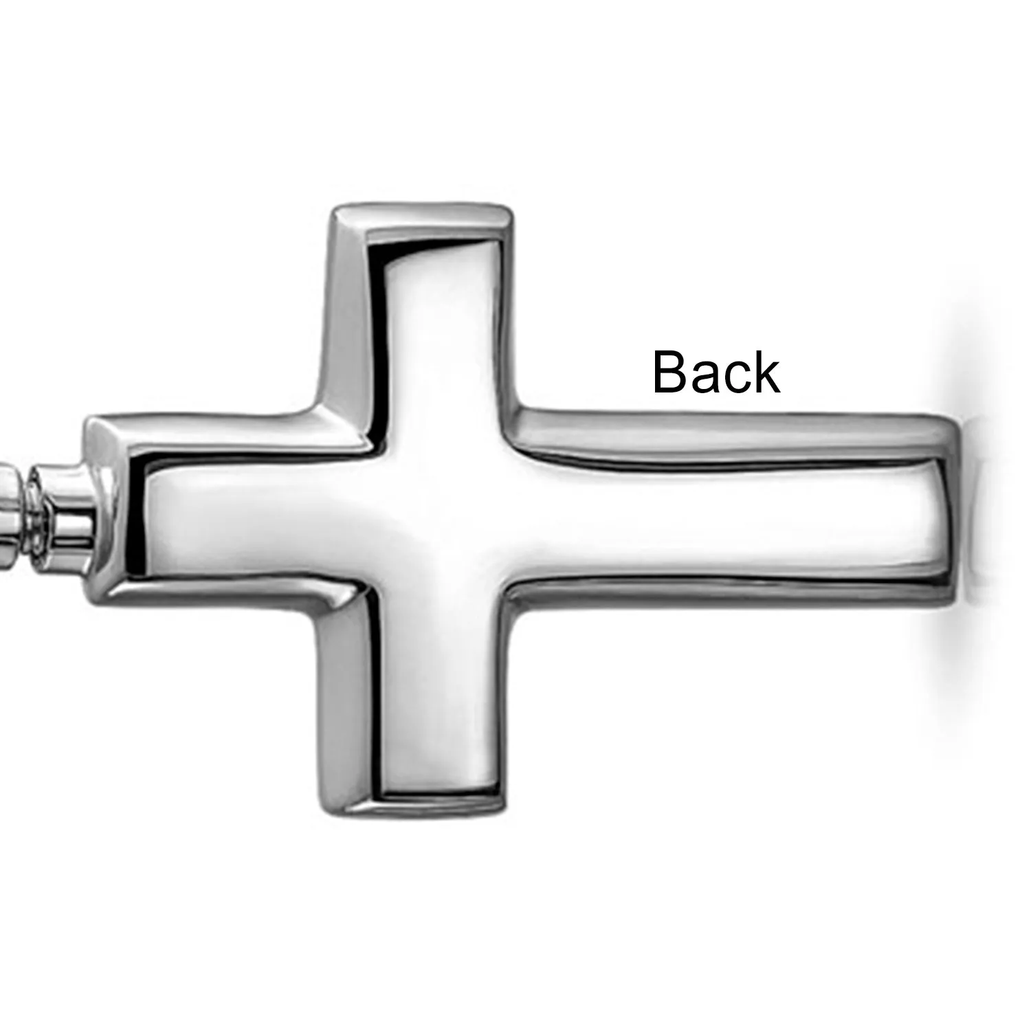 Large Cross Locket Necklace for Men Memorial Cremation Urn Holder Sterling Silver