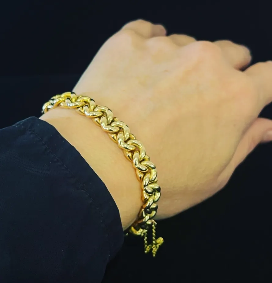 Late Victorian 15ct Gold Heavy Link Bracelet