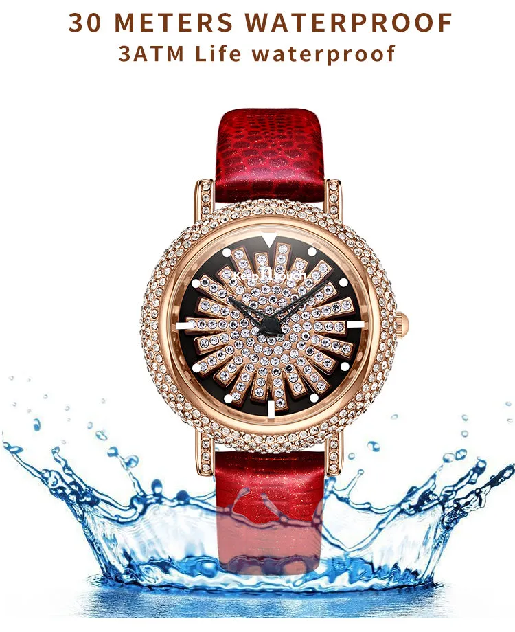 Latest Design Rhinestone Luxury Waterproof Japan Quartz Wrist Watches for Women