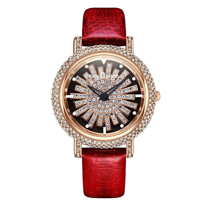 Latest Design Rhinestone Luxury Waterproof Japan Quartz Wrist Watches for Women