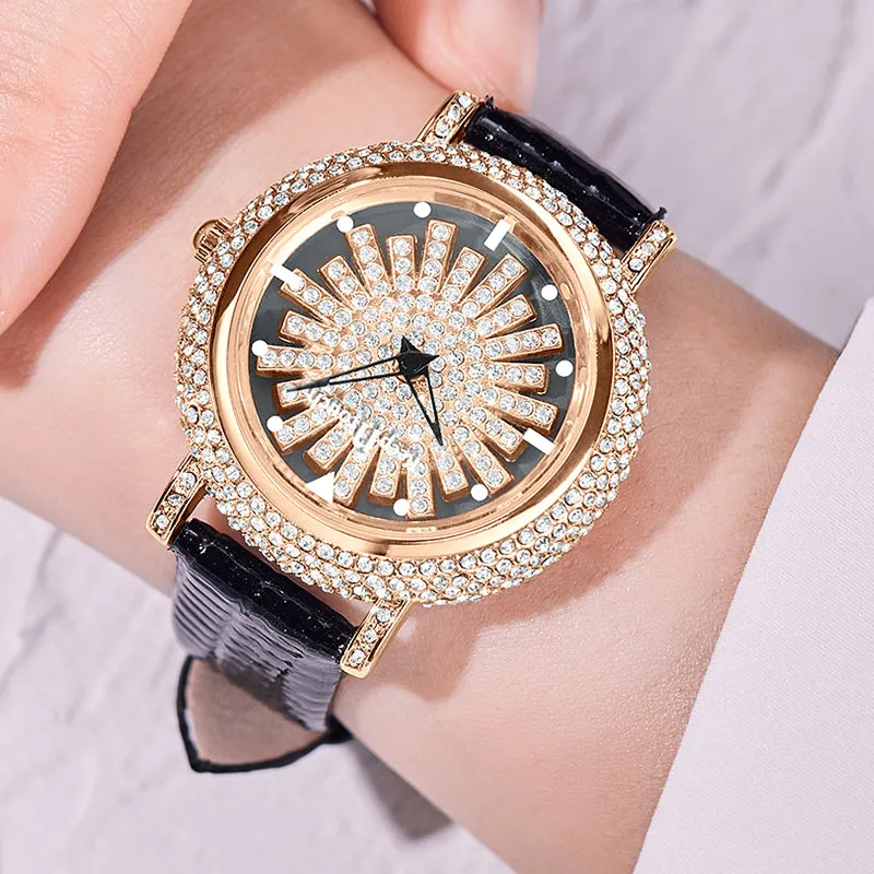 Latest Design Rhinestone Luxury Waterproof Japan Quartz Wrist Watches for Women