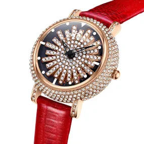 Latest Design Rhinestone Luxury Waterproof Japan Quartz Wrist Watches for Women