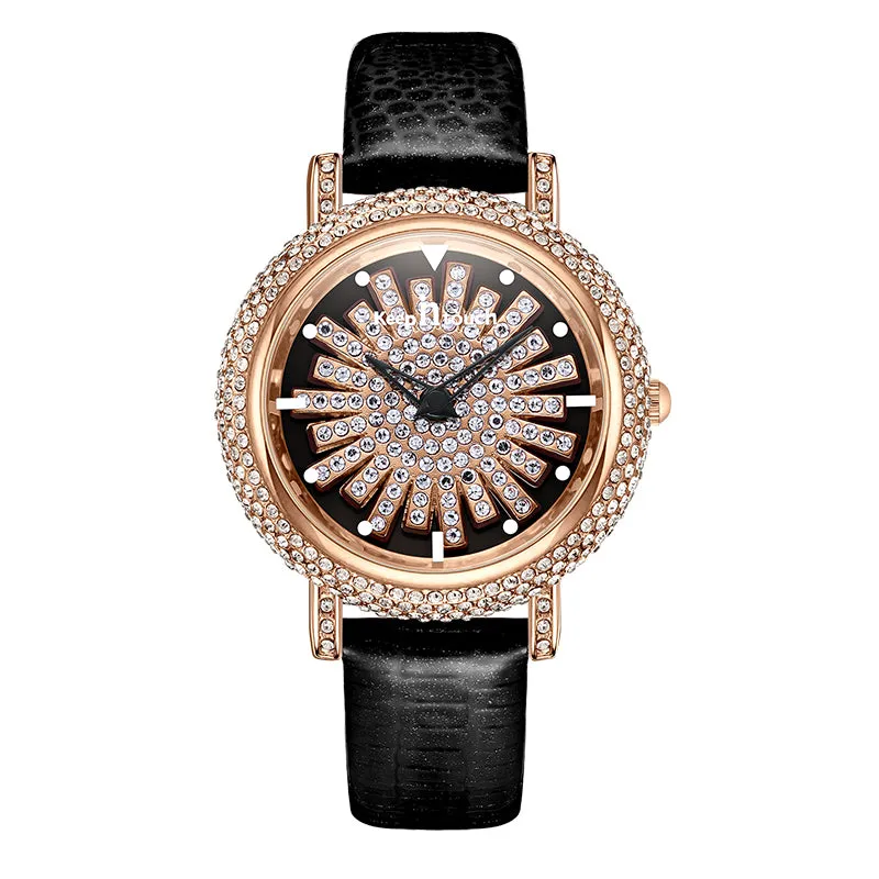 Latest Design Rhinestone Luxury Waterproof Japan Quartz Wrist Watches for Women