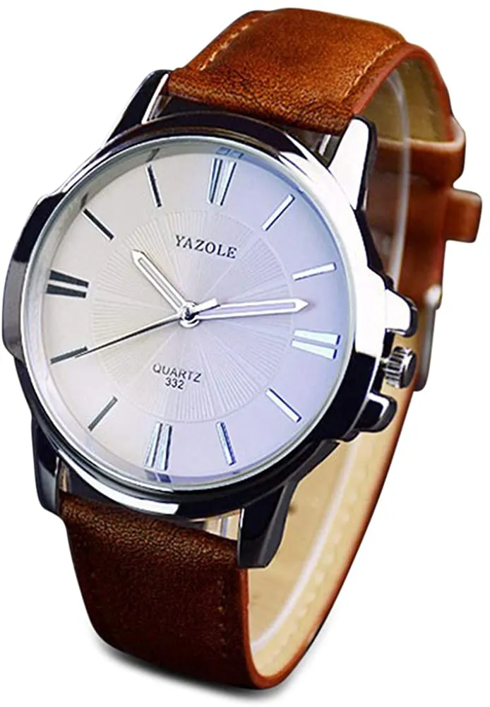 LinTimes Fashion Mens Watch Quartz Analog Business Watch