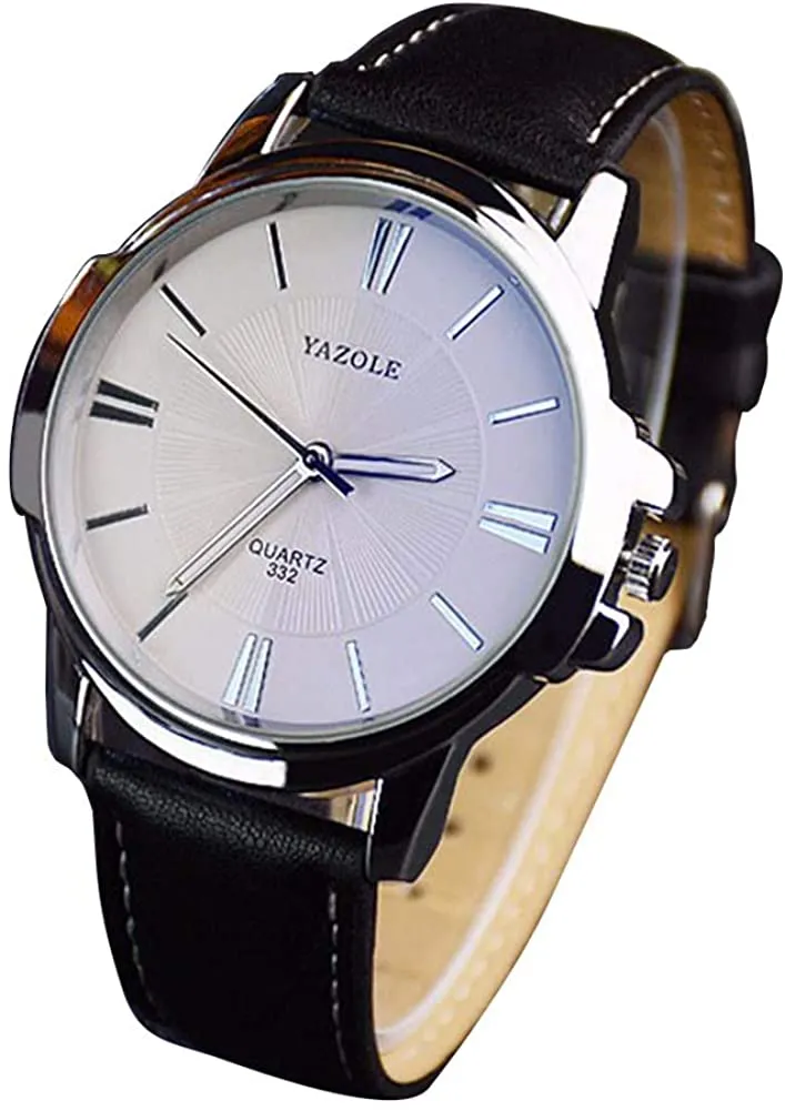 LinTimes Fashion Mens Watch Quartz Analog Business Watch