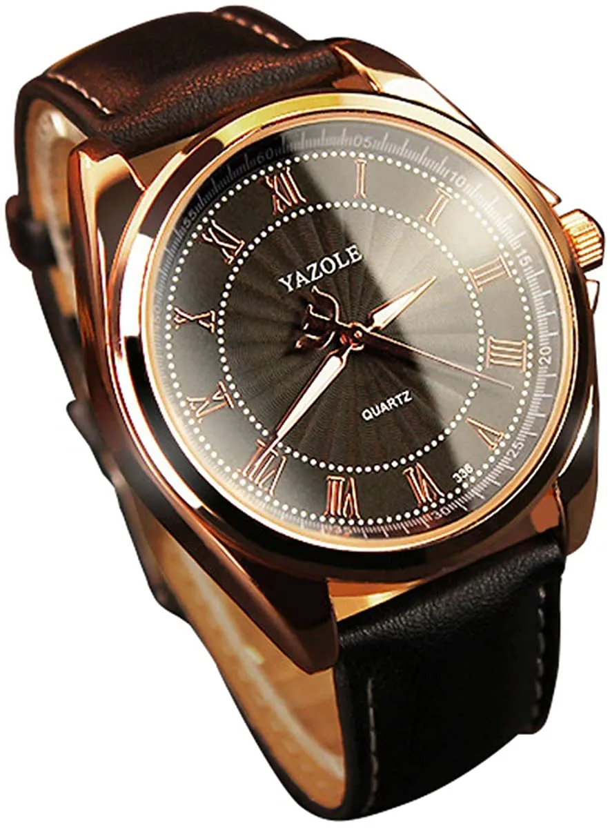 LinTimes Fashion Mens Watch Quartz Analog Business Watch