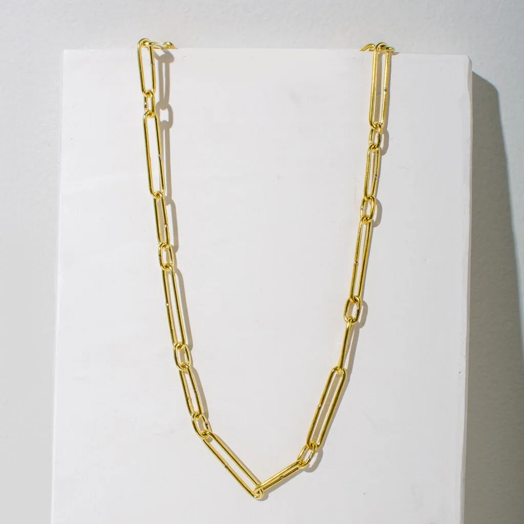 Loop Link Necklace - Brass