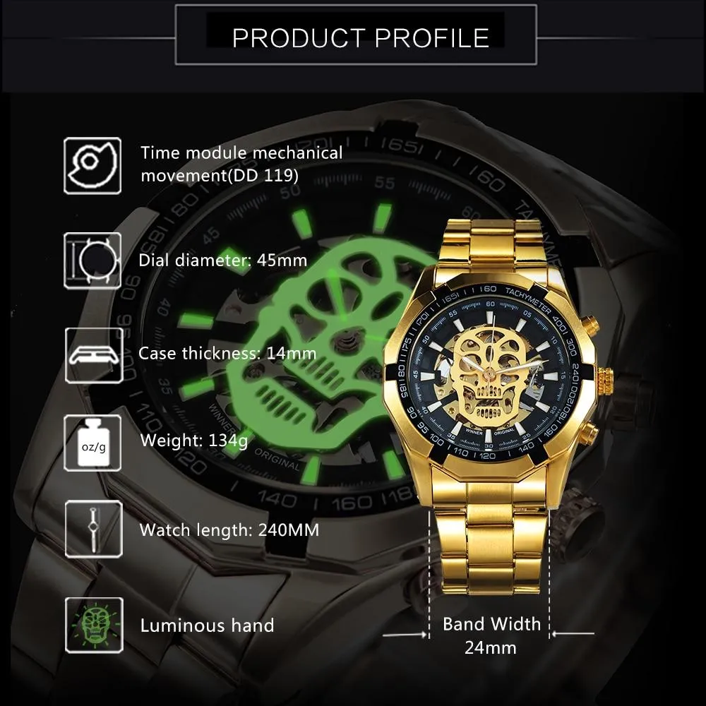 Luxury Skeleton SKULL Mechanical Watch