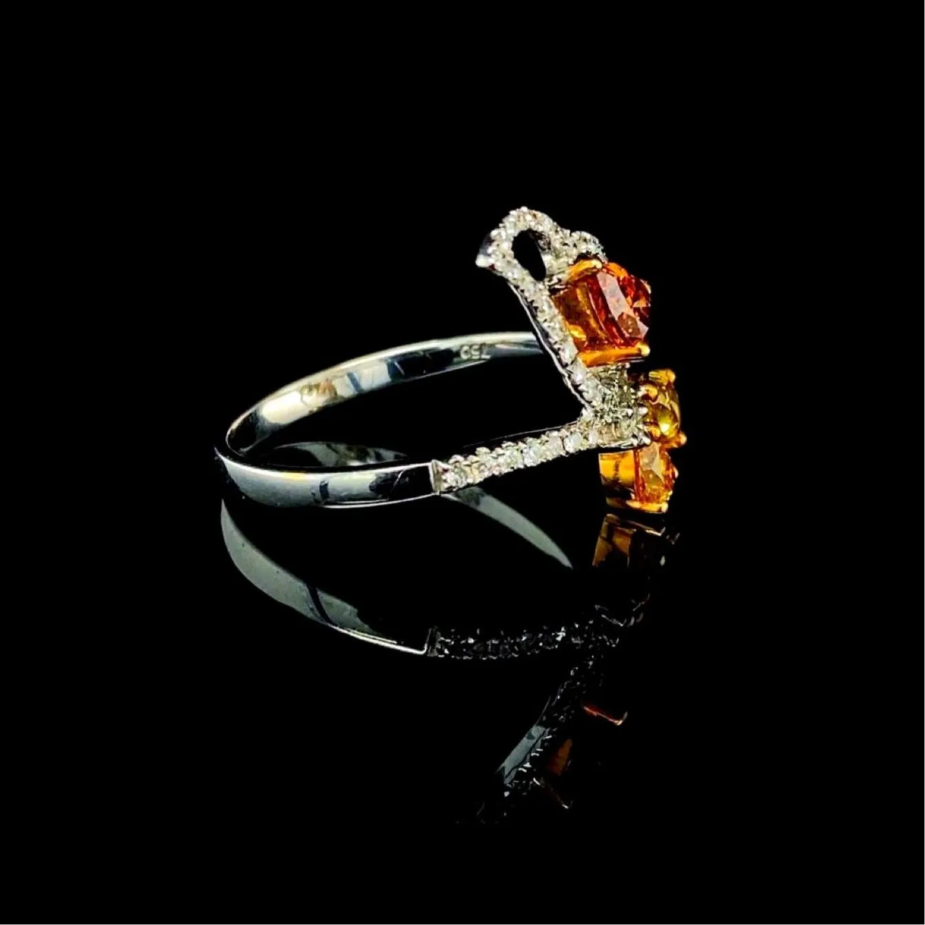 LVNA Signatures™️ Avian Fancy Rare Red & Yellow Colored Diamond Ring 18kt