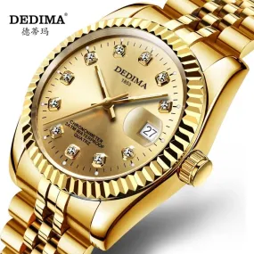 Men's Fashion Watches Diamonds Classic Design Stainless Steel Strap Watch 132095