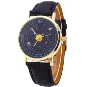 Mullticolor Special Design Clock Leather Strap Analog Auto Date Buckle Quartz Wrist Watches Montre Femme Large Discount