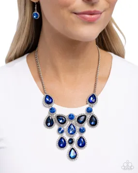 Necklaces Dripping in Dazzle - Blue N2413