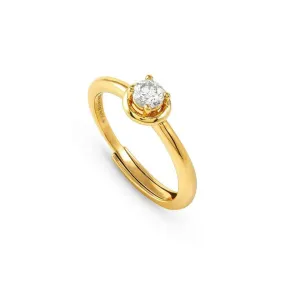 Nomination CosmicLove Ring, Circle, Cubic Zirconia, Gold, Sterling Silver