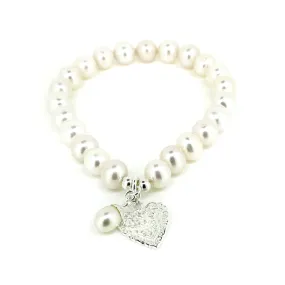 Ocean Hearts Pearl Stretch Bracelet