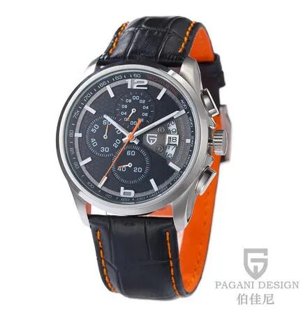 PAGANI DESIGN Luxury Leather Quartz Watch