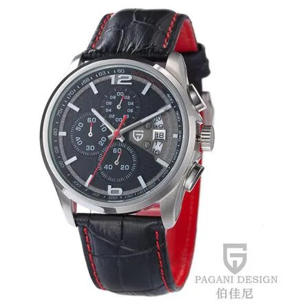 PAGANI DESIGN Luxury Leather Quartz Watch