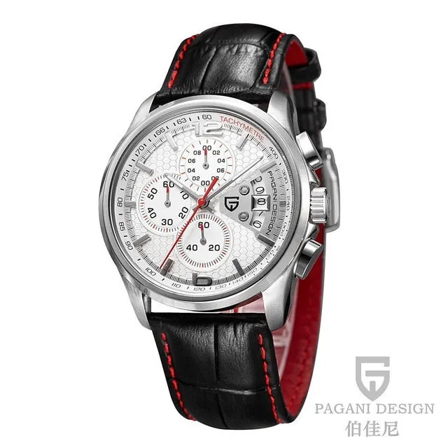 PAGANI DESIGN Luxury Leather Quartz Watch